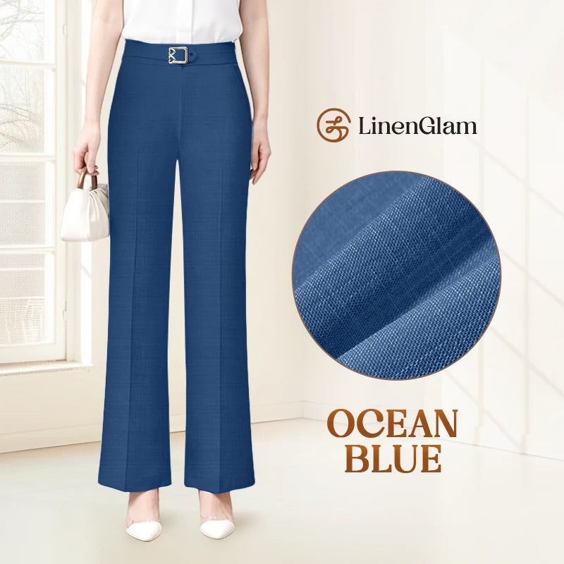 LinenGlam - Women's All-Season Wide Leg Linen Pants