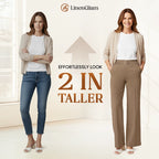 LinenGlam - Women's All-Season Wide Leg Linen Pants