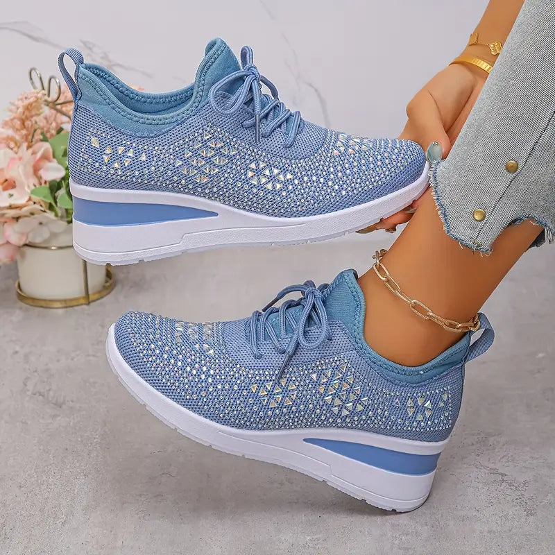 Rhinestone Embellished Women Sneakers Comfortable Fit
