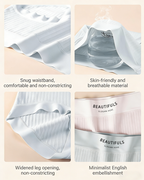 High-Waisted Cotton Antibacterial Underwear – Pack of 4