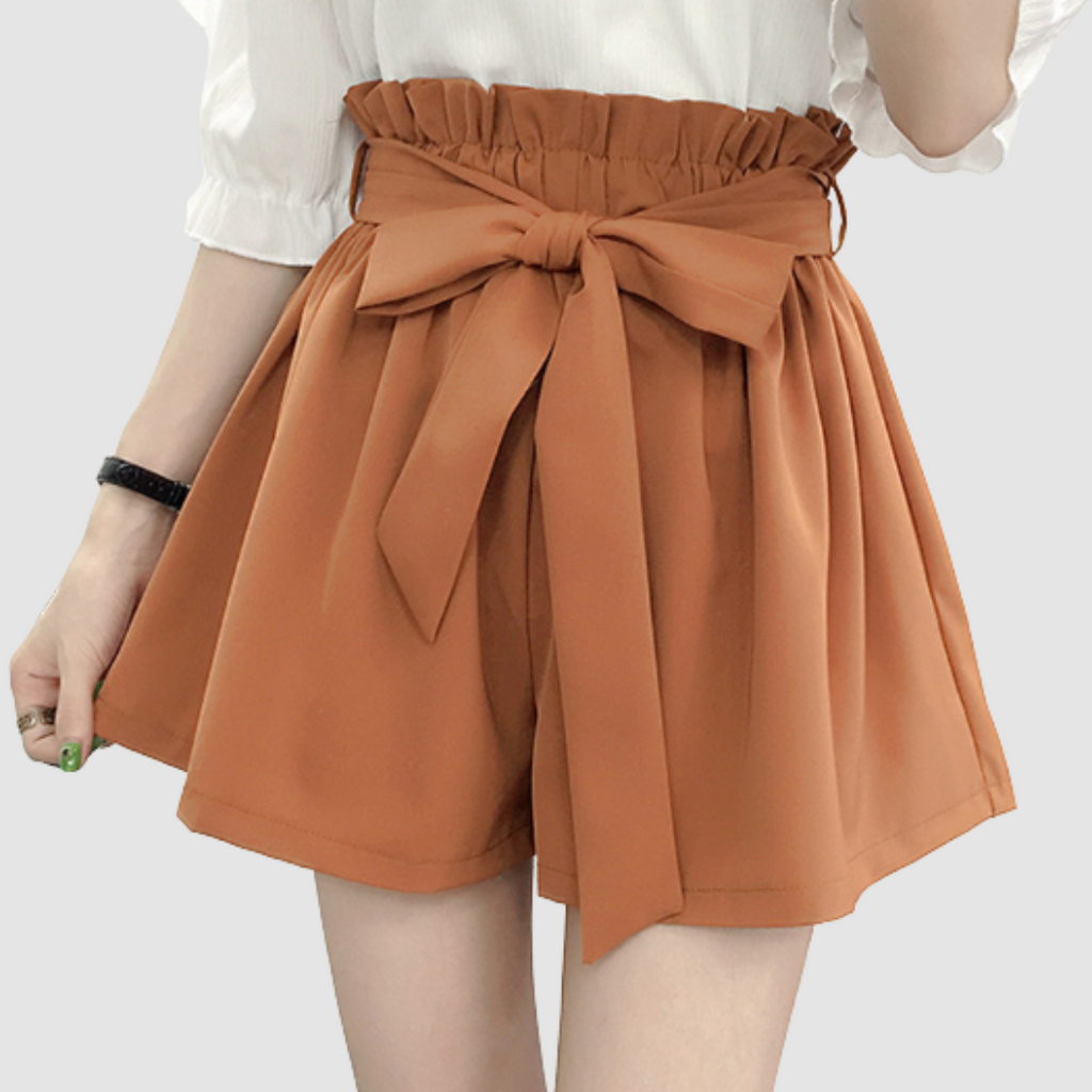 Fran™ High-Waisted Paperbag Shorts