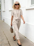Lightweight Cotton Blend Two Piece Relaxed Fit Suit