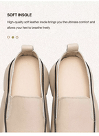Casual Platform Slip On Loafers Women Green Beige