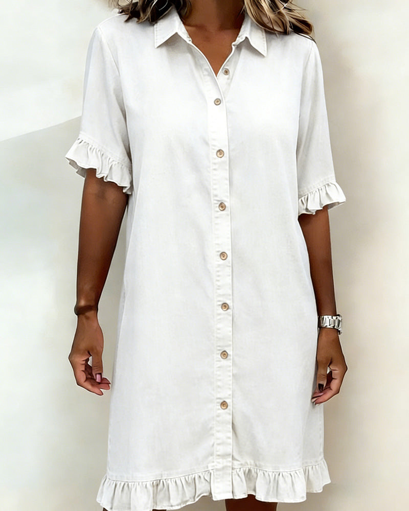 Soft Denim Dress Relaxed Fit Lightweight Casual Style