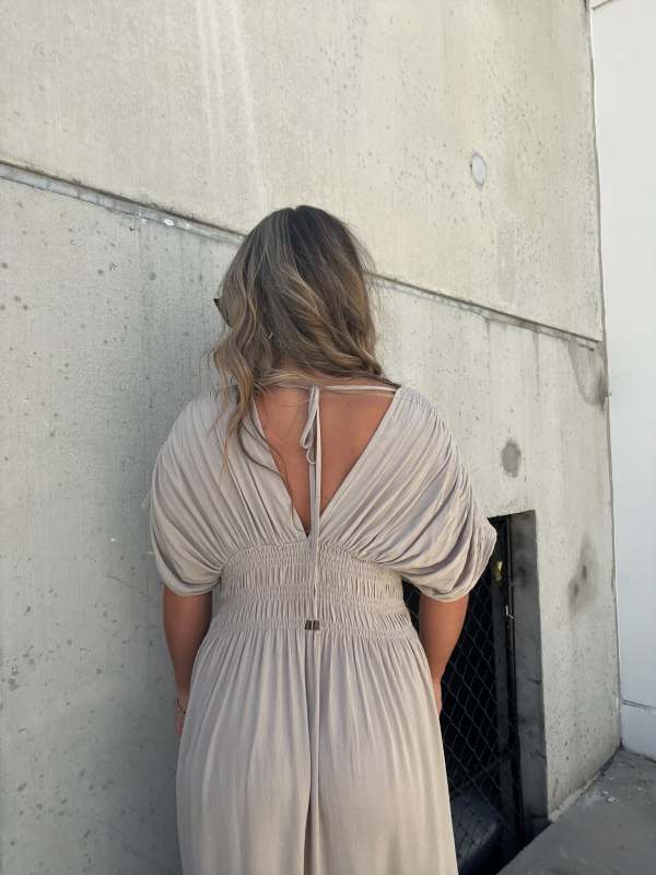 Lightweight Maxi Dress V Neck Side Slit