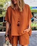 Lightweight Cotton Linen Two Piece Set Casual Comfort