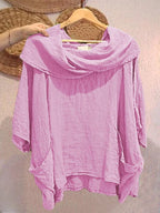 Soft Coral Loose Fit Top Lightweight Comfortable