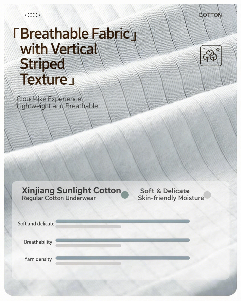 High-Waisted Cotton Antibacterial Underwear – Pack of 4