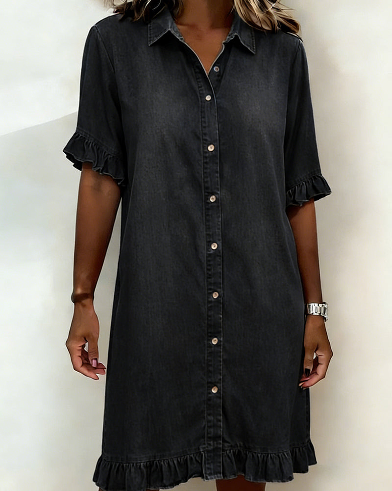Soft Denim Dress Relaxed Fit Lightweight Casual Style