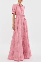 Anabella - Dress with Short Puff Sleeves