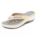 Cushioned Wedge Sandals Women Arch Support Leather