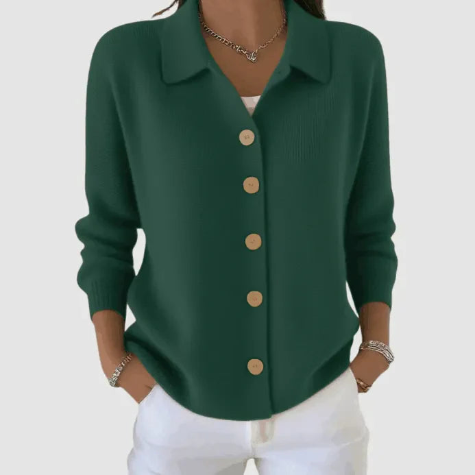 Riah™ Knitted Button-Up Cardigan