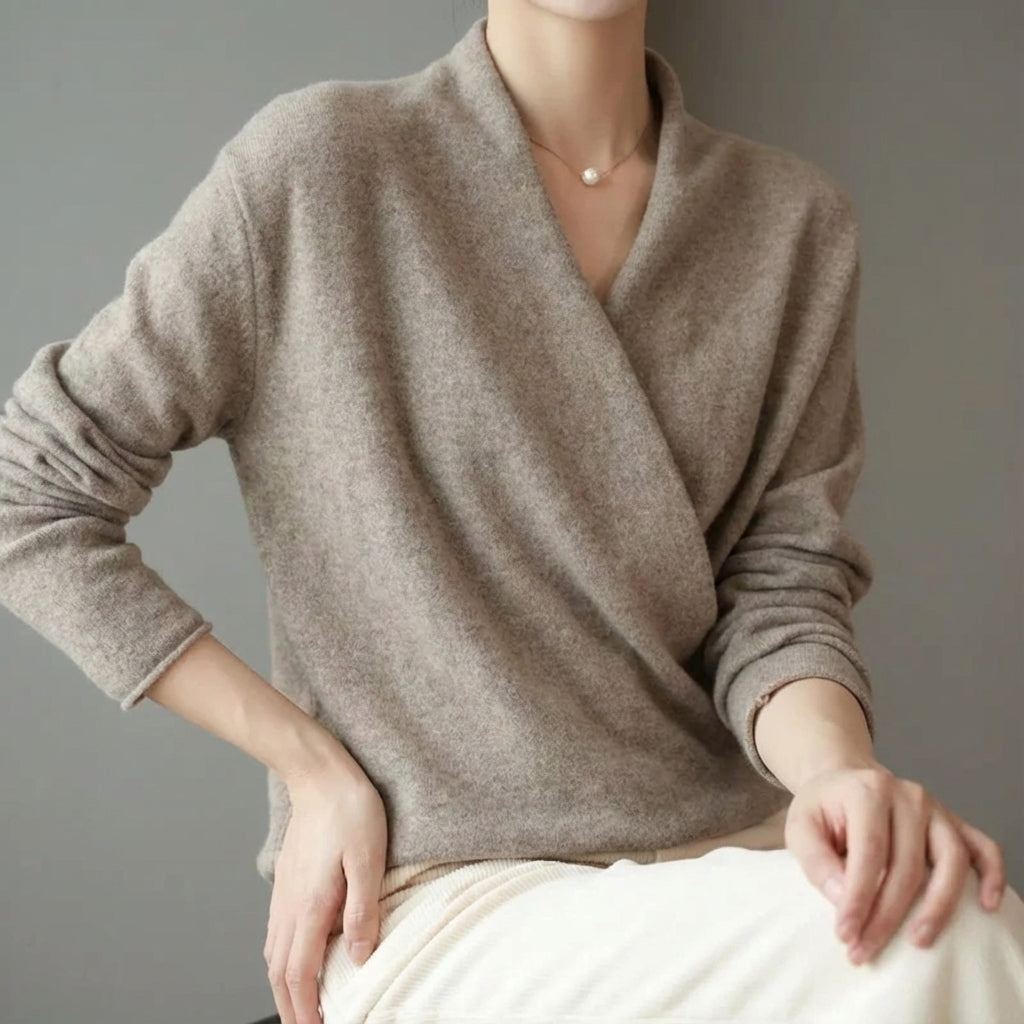 Elsa Shawl Collar Wrap Sweater