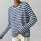 Classic Striped Organic Cotton Long Sleeve Sweater