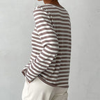 Classic Striped Organic Cotton Long Sleeve Sweater