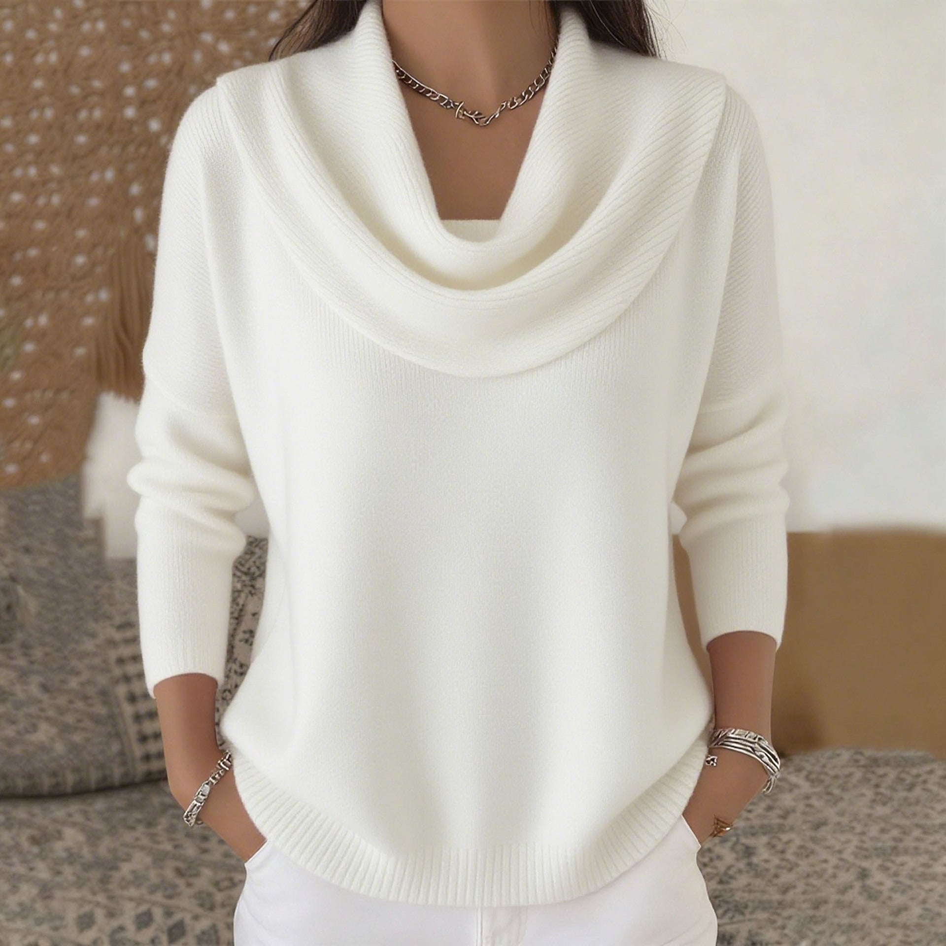 Soft Cowl Neck Sweater