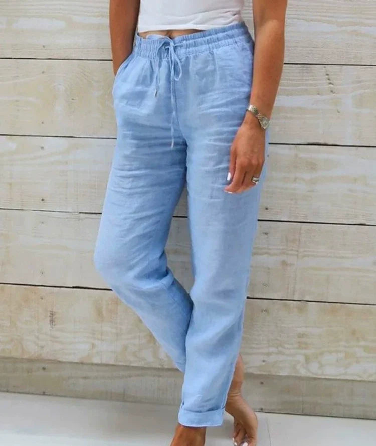 Lightweight Linen Pants Women Breathable Comfort