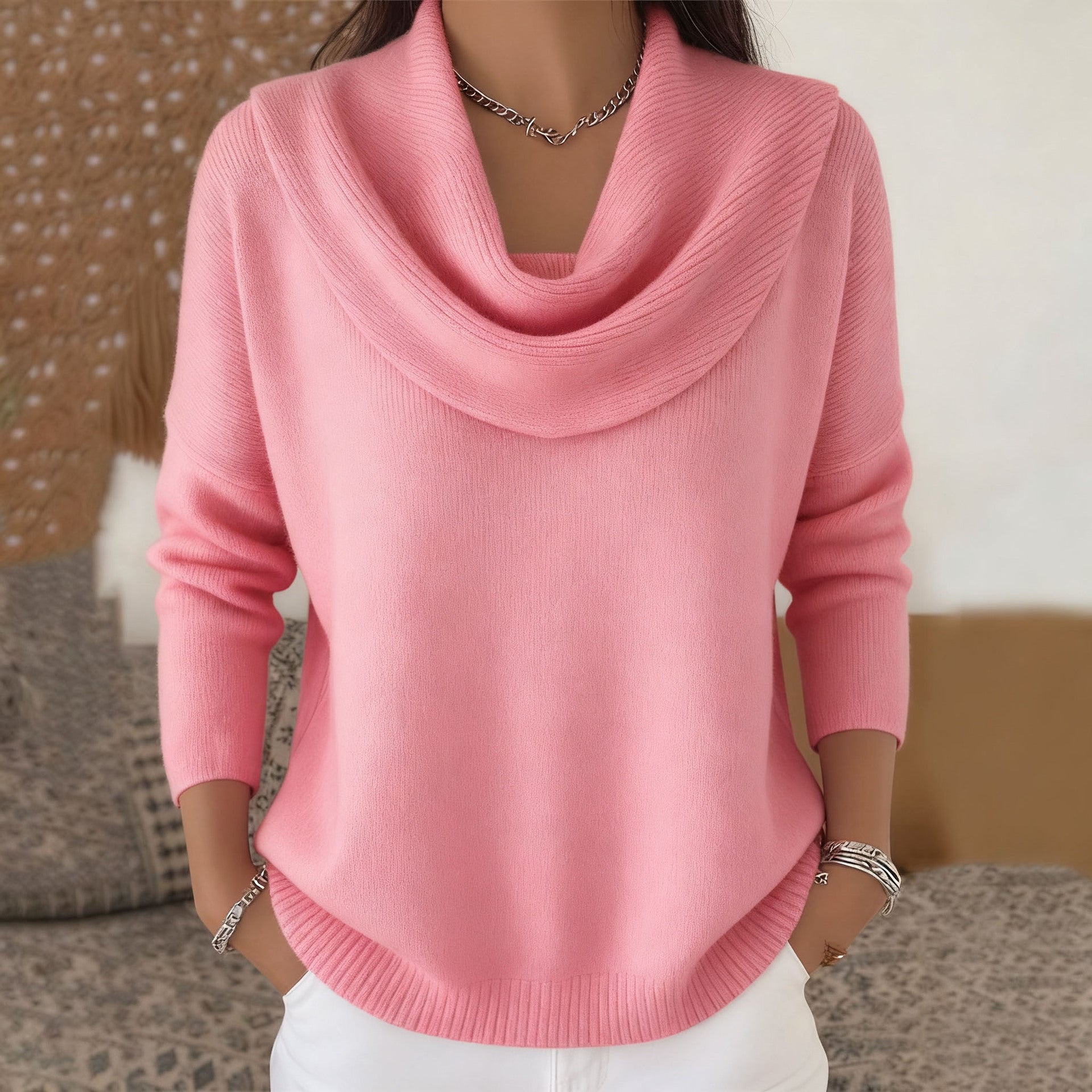 Soft Cowl Neck Sweater