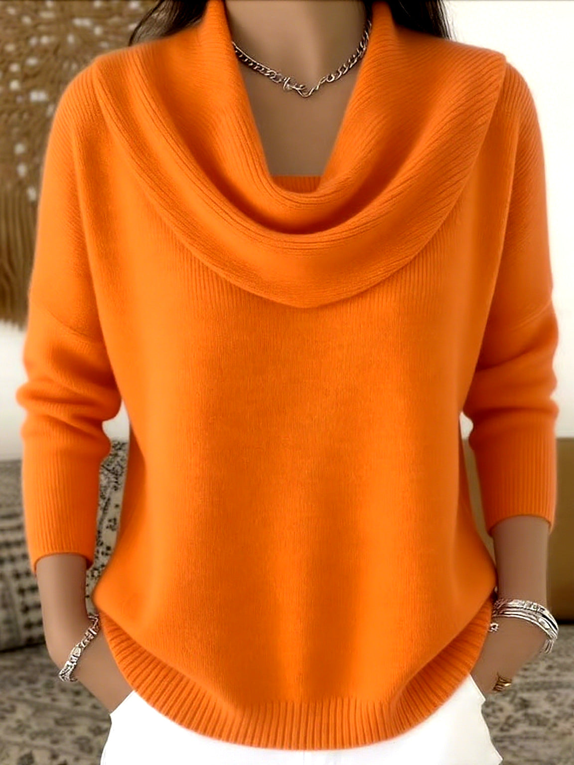 Soft Cowl Neck Sweater
