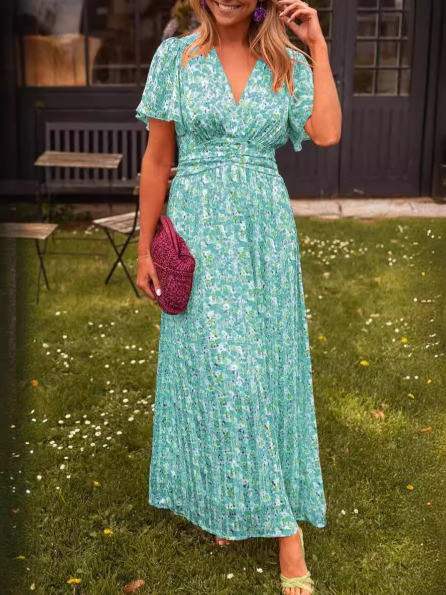 Elina – Elegant Long Floral Maxi Dress