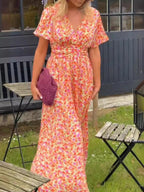 Elina – Elegant Long Floral Maxi Dress