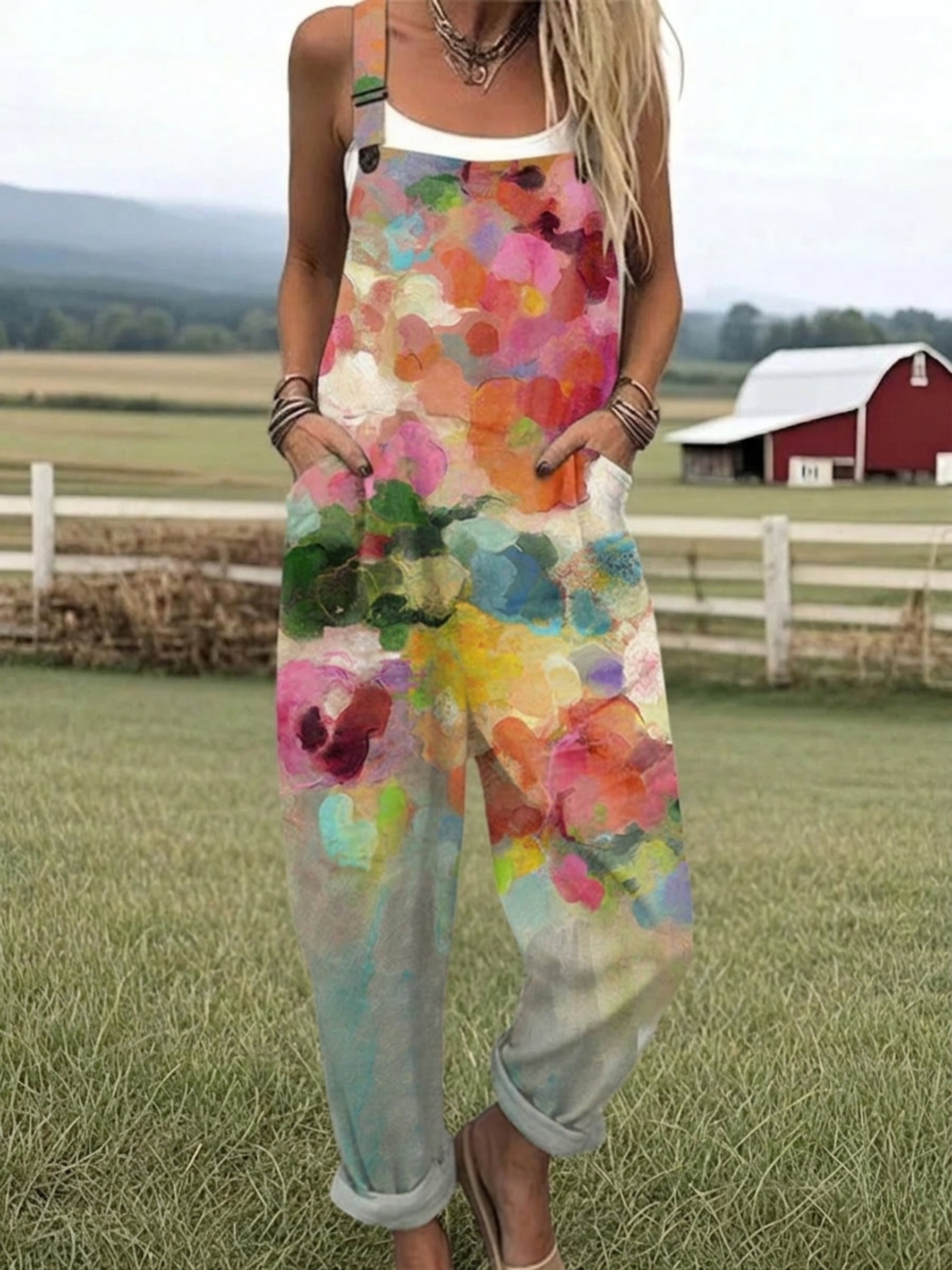 Frederica | Floral Artistry Dungarees