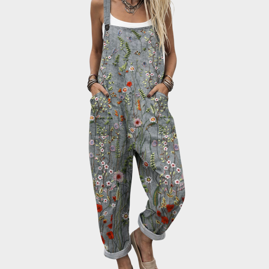 Cozy Printed Overalls