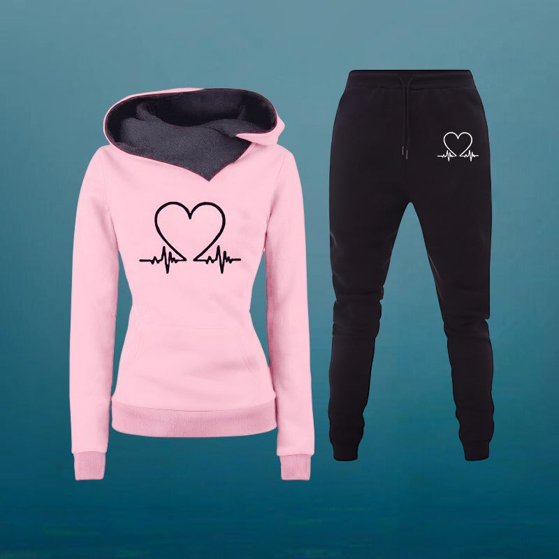 Soft Hooded Jogger Set Relaxed Fit Casual Activewear