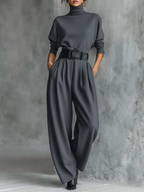 Jessica™ Chic Top & Straight-Leg Trouser Set
