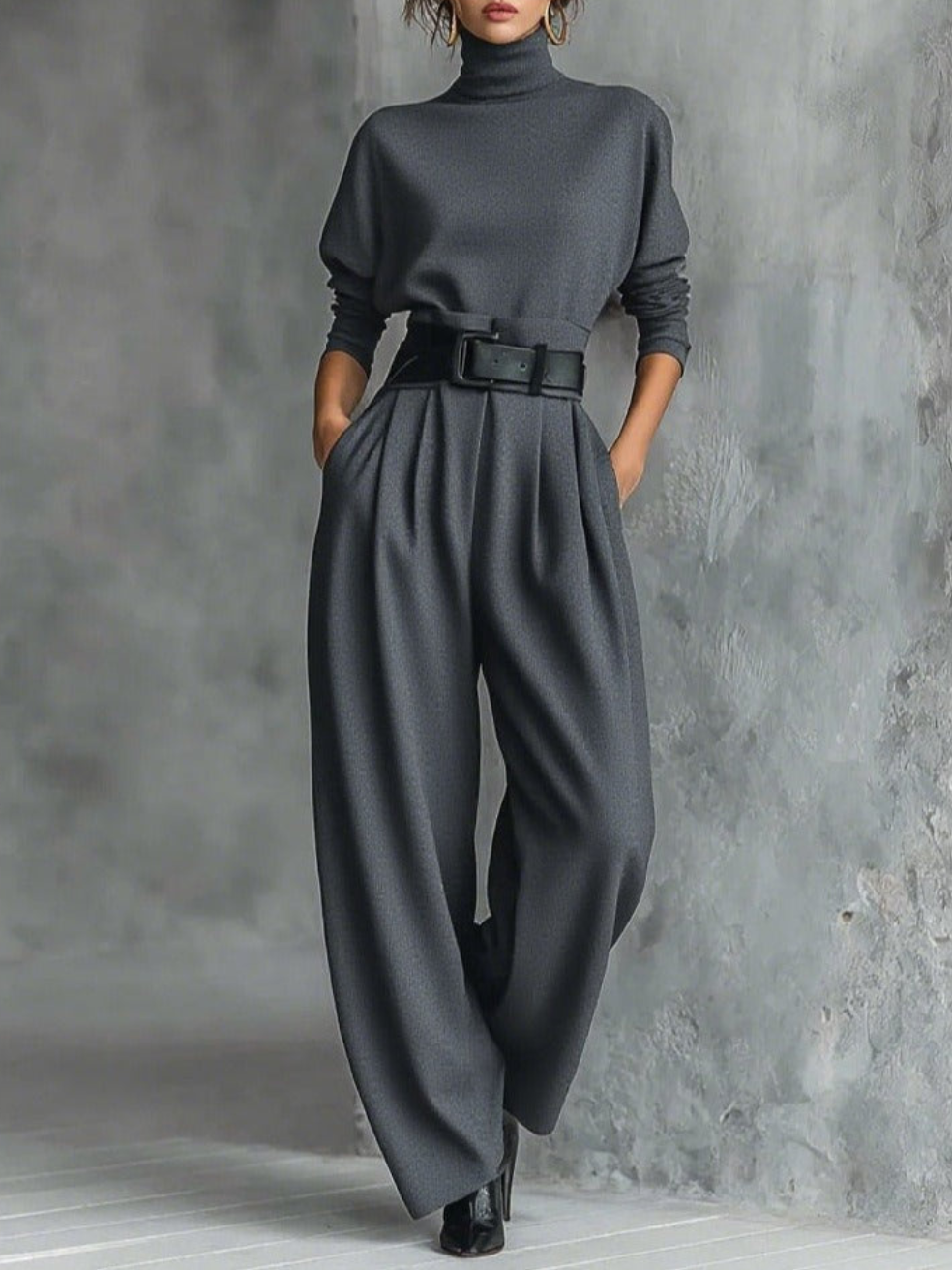 Jessica™ Chic Top & Straight-Leg Trouser Set