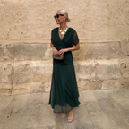 Louise | Chic V-Neck Maxi Dress for Elegant Parties