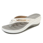 Wedge Heel Women Sandals Metallic Accent Comfortable Fit