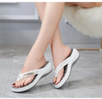 Wedge Heel Women Sandals Metallic Accent Comfortable Fit