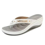 Wedge Heel Women Sandals Metallic Accent Comfortable Fit