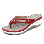 Wedge Heel Women Sandals Metallic Accent Comfortable Fit