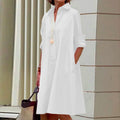 Gradient Green A Line Dress Casual Lightweight Fabric