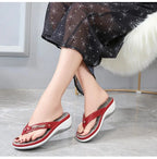 Wedge Heel Women Sandals Metallic Accent Comfortable Fit