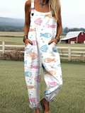 Whimsical Ocean-Inspired Dungarees