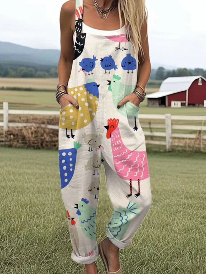 Clucking Cute Chicken Dungarees