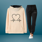 Soft Hooded Jogger Set Relaxed Fit Casual Activewear