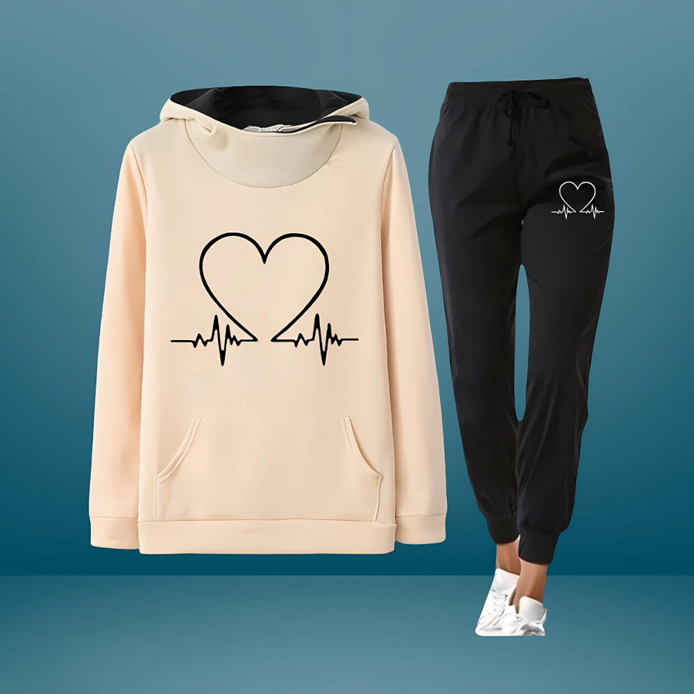 Soft Hooded Jogger Set Relaxed Fit Casual Activewear