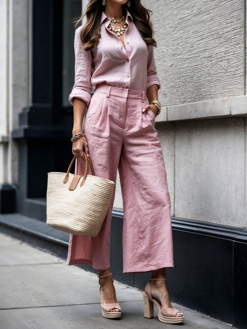 Nelle™ Chic Shirt and Capri Ensemble