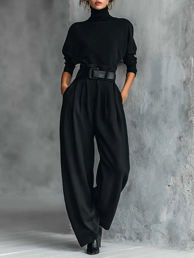 Jessica™ Chic Top & Straight-Leg Trouser Set