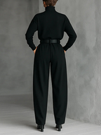 Jessica™ Chic Top & Straight-Leg Trouser Set