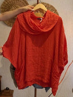 Soft Coral Loose Fit Top Lightweight Comfortable