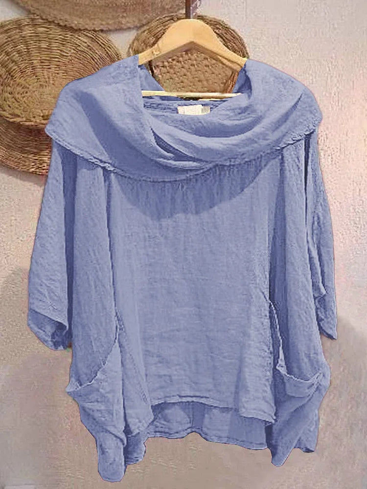 Soft Coral Loose Fit Top Lightweight Comfortable