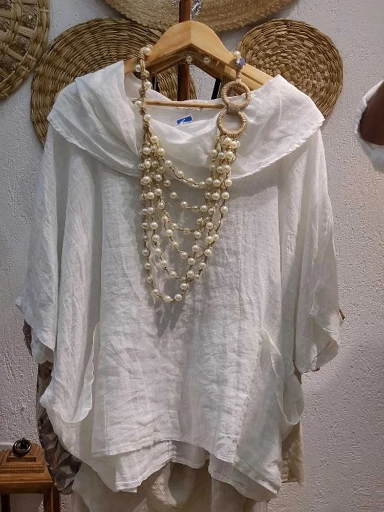 Soft Coral Loose Fit Top Lightweight Comfortable