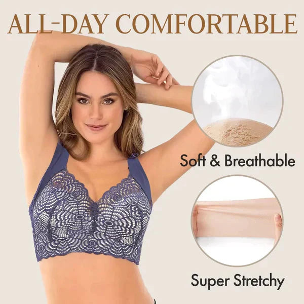 Supportive Lace Wireless Bra Comfortable Breathable Fit