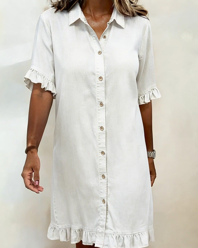 Soft Denim Dress Relaxed Fit Lightweight Casual Style