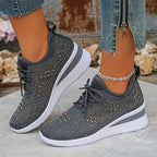 Rhinestone Embellished Women Sneakers Comfortable Fit